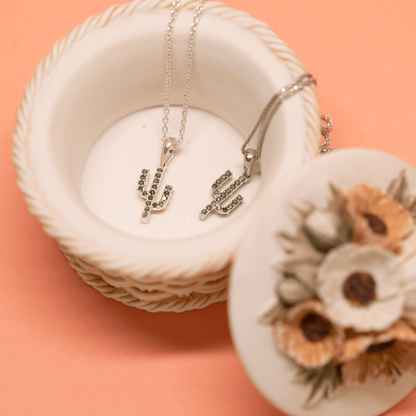 Coloured Cactus Pendant