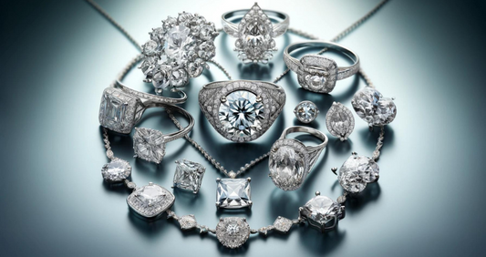 silver jewellery with best diamond cut