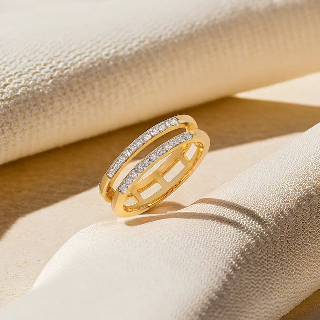 Radiant Twin Pave Band