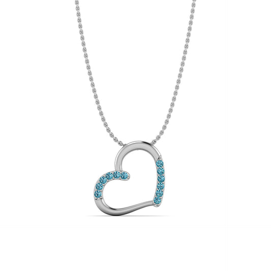 Heart of Affection: Blue Coloured Natural Diamond Jewellery