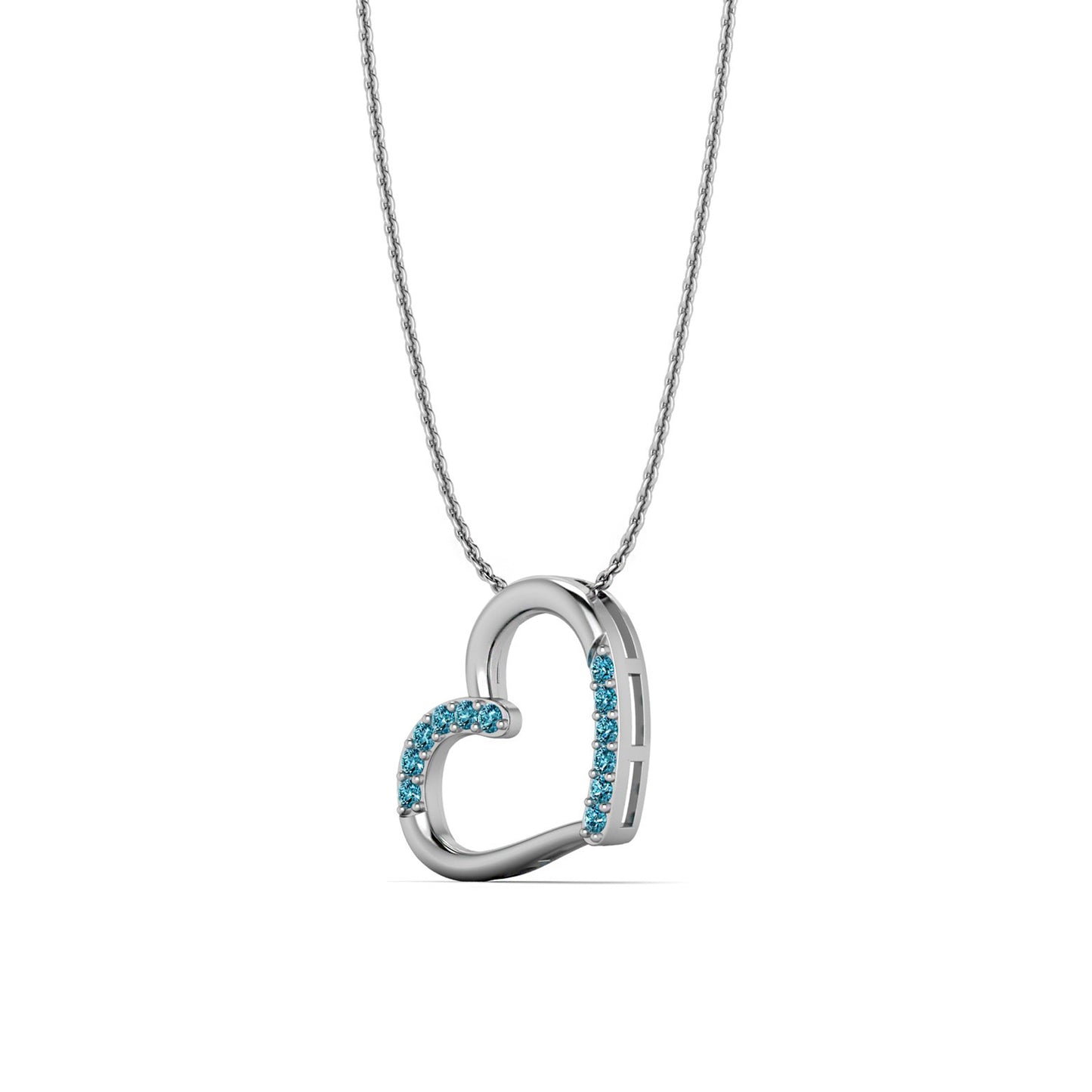 Heart of Affection: Blue Coloured Natural Diamond Jewellery