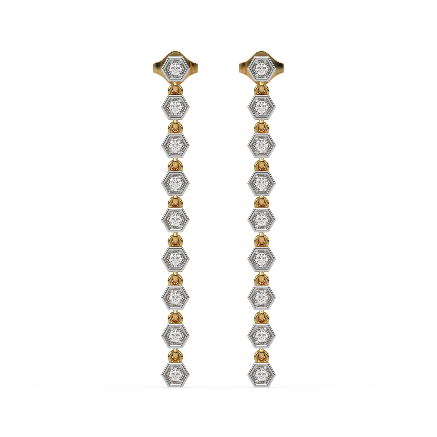 HexaLine Drop Earrings