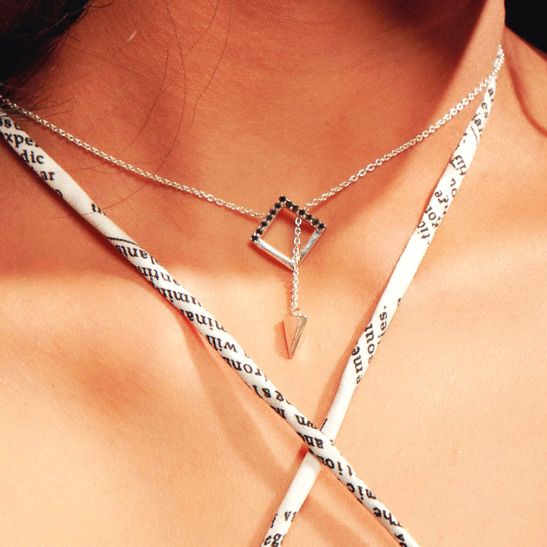 Dazzling Single Hue Quad Lasso Necklace